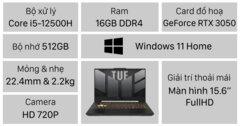 Laptop Asus TUF Gaming F15 FX507ZC4-HN095W main image