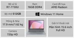 Laptop Lenovo IdeaPad Slim 3 15ABR8 82XM00EHVN main image