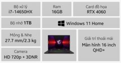 Laptop MSI Gaming Sword 16 HX B14VFKG-460VN main image