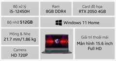 Laptop MSI Gaming Thin 15 B12UCX-1419VN main image