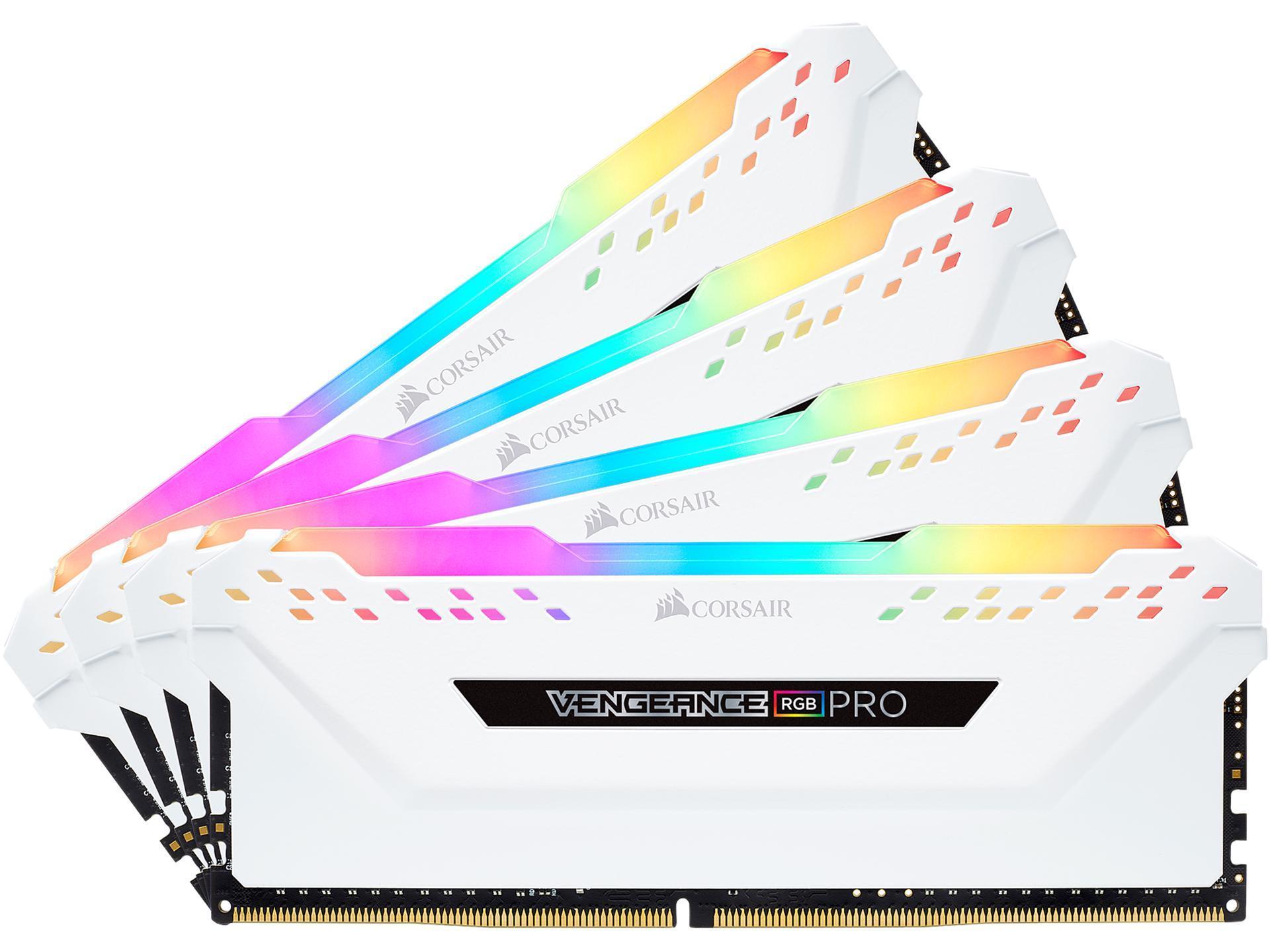 RAM Corsair Vengeance RGB Pro 32GB (4x8) DDR4-3000 CL15 (CMW32GX4M4C3000C15W) slide image 0