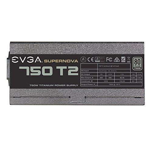 Nguồn máy tính EVGA SuperNOVA 750 T2 750W 80+ Titanium ATX slide image 3
