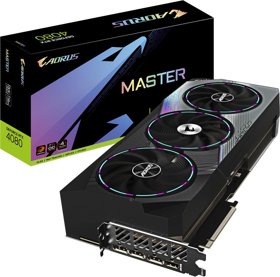 Card đồ họa Gigabyte AORUS MASTER GeForce RTX 4080 16GB slide image 0