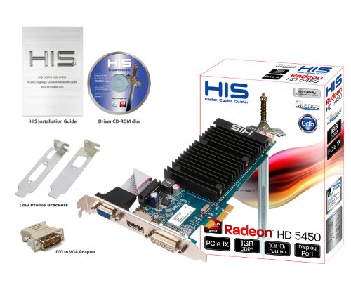 Card đồ họa HIS H545H1GD1 Radeon HD 5450 1GB PCIe x1 slide image 1