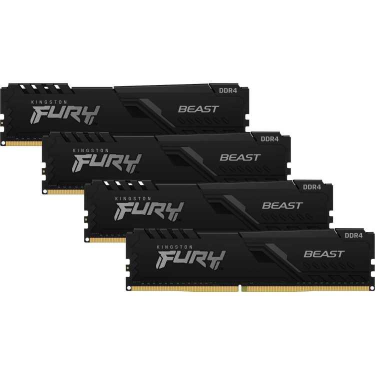 RAM Kingston FURY Beast 64GB (4x16) DDR4-2666 CL16 (KF426C16BB1K4/64) slide image 0