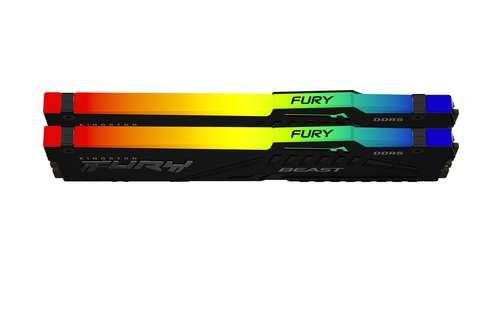 RAM Kingston FURY Beast RGB 64GB (2x32) DDR5-6000 CL30 (KF560C30BBAK2-64) slide image 1