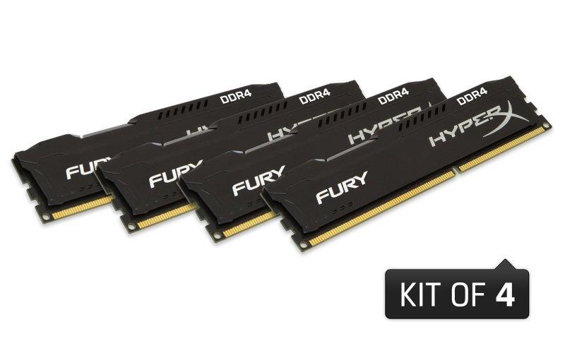 RAM Kingston HyperX Fury 16GB (4x4) DDR4-2666 CL15 (HX426C15FBK4/16) slide image 0