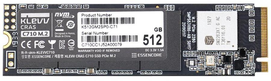 Ổ cứng SSD Klevv CRAS C710 512GB M.2-2280 PCIe 3.0 X4 NVME slide image 0