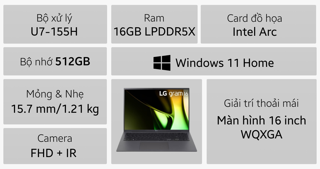 Laptop LG Gram 2024 16Z90S-G.AH76A5 slide image 0