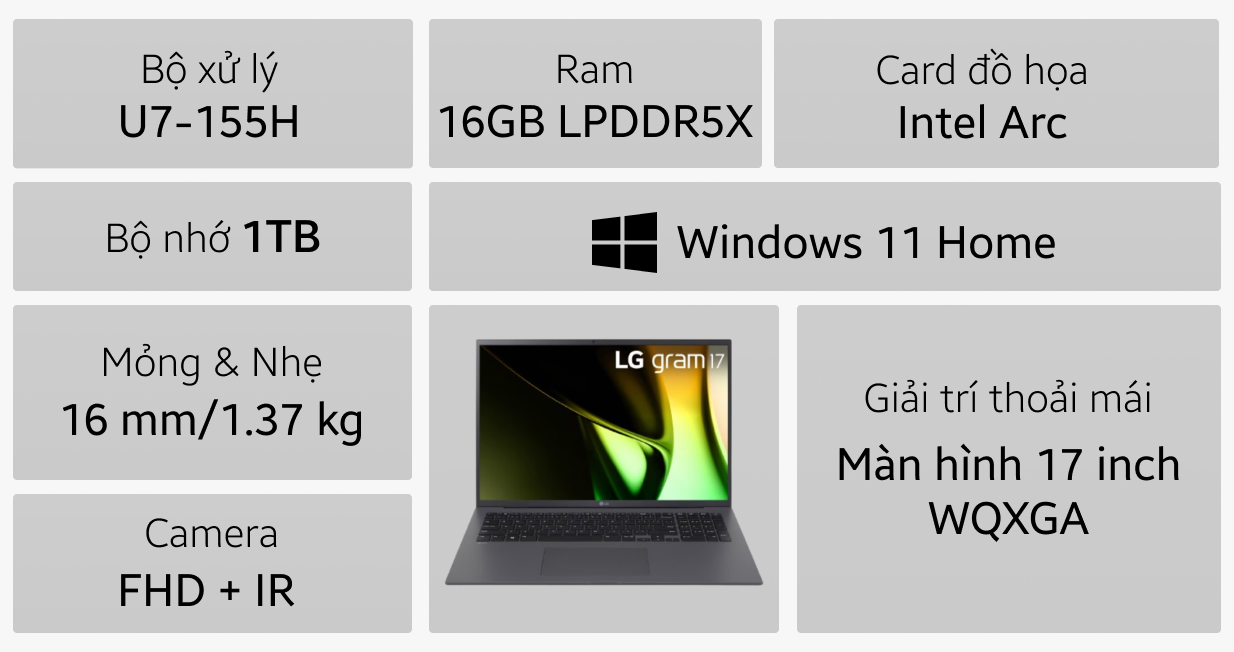 Laptop LG Gram 2024 17Z90S-G.AH78A5 slide image 0