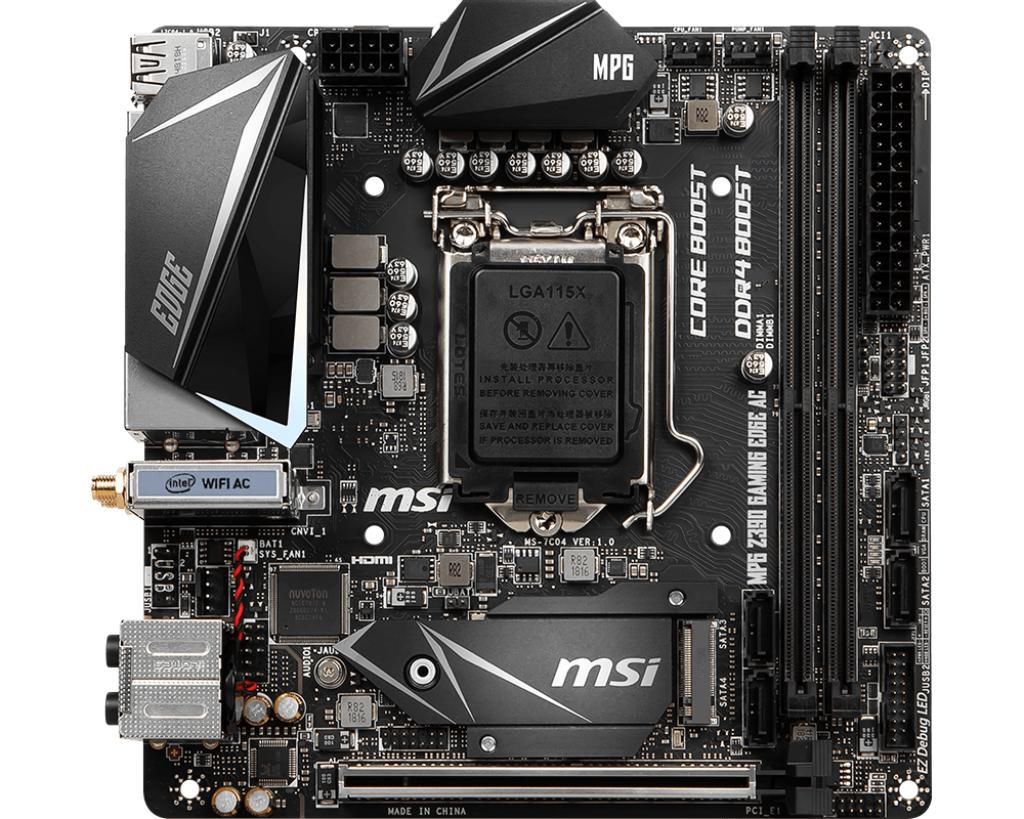 Bo mạch chủ MSI MPG Z390I GAMING EDGE AC Mini ITX LGA1151 slide image 0