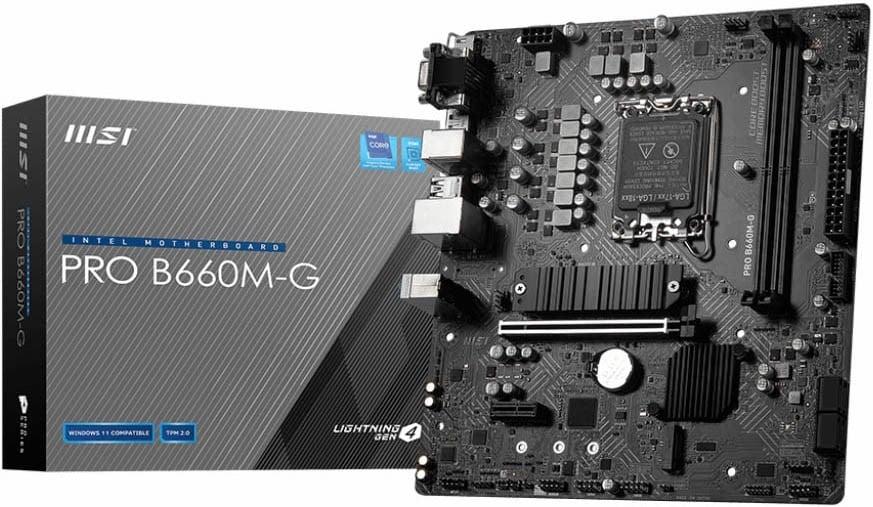 Bo mạch chủ MSI PRO B660M-G Micro ATX LGA1700 slide image 0
