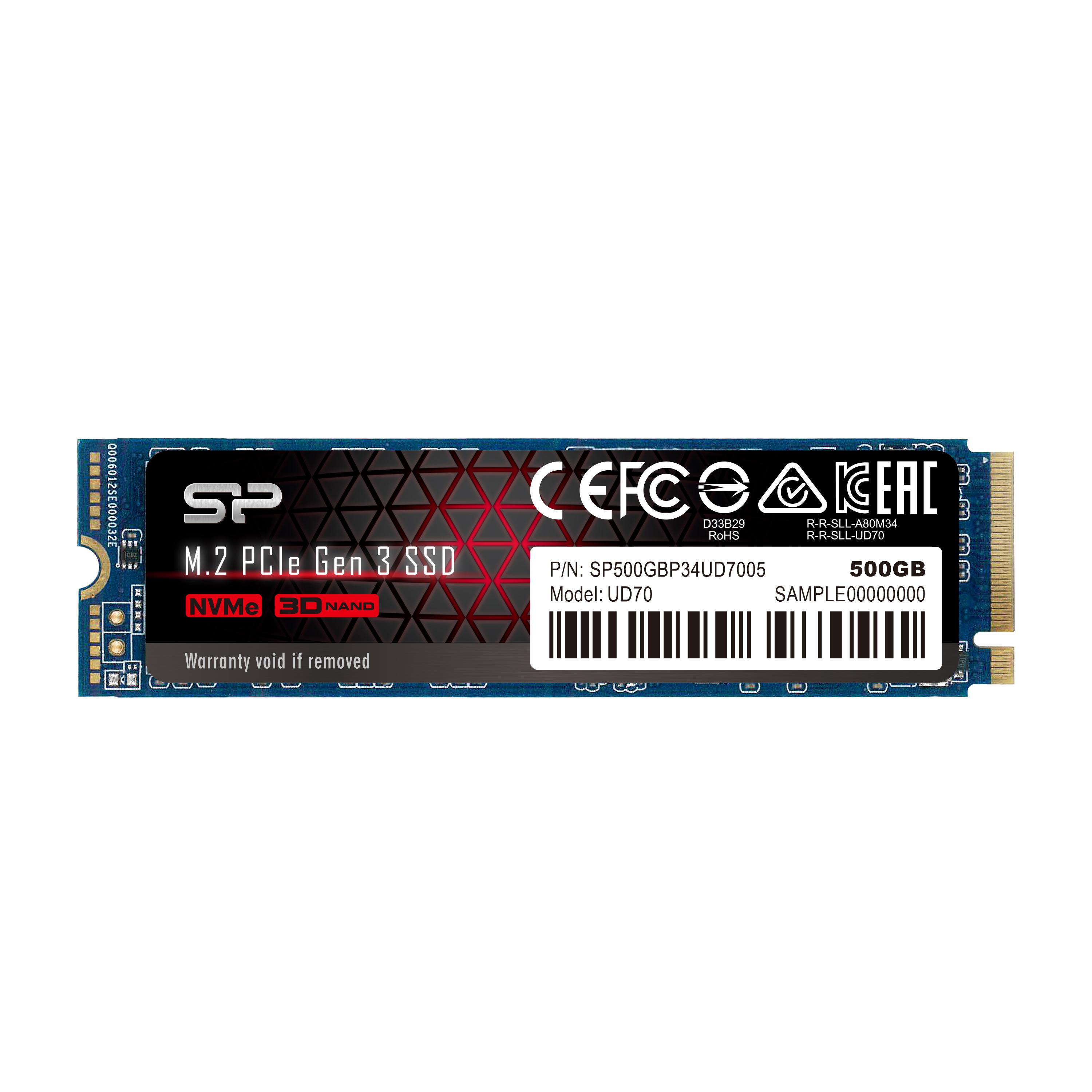 Ổ cứng SSD Silicon Power UD70 500GB M.2-2280 PCIe 3.0 X4 NVME slide image 0