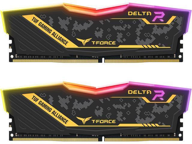 RAM TEAMGROUP T-Force Delta TUF Gaming Alliance RGB 64GB (2x32) DDR4-3200 CL16 (TF9D464G3200HC16FDC01) slide image 0