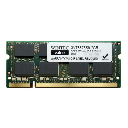 RAM Wintec Value 2GB (1x2) DDR2-667 SODIMM CL5 (3VT6675S9-2GR) slide image 0